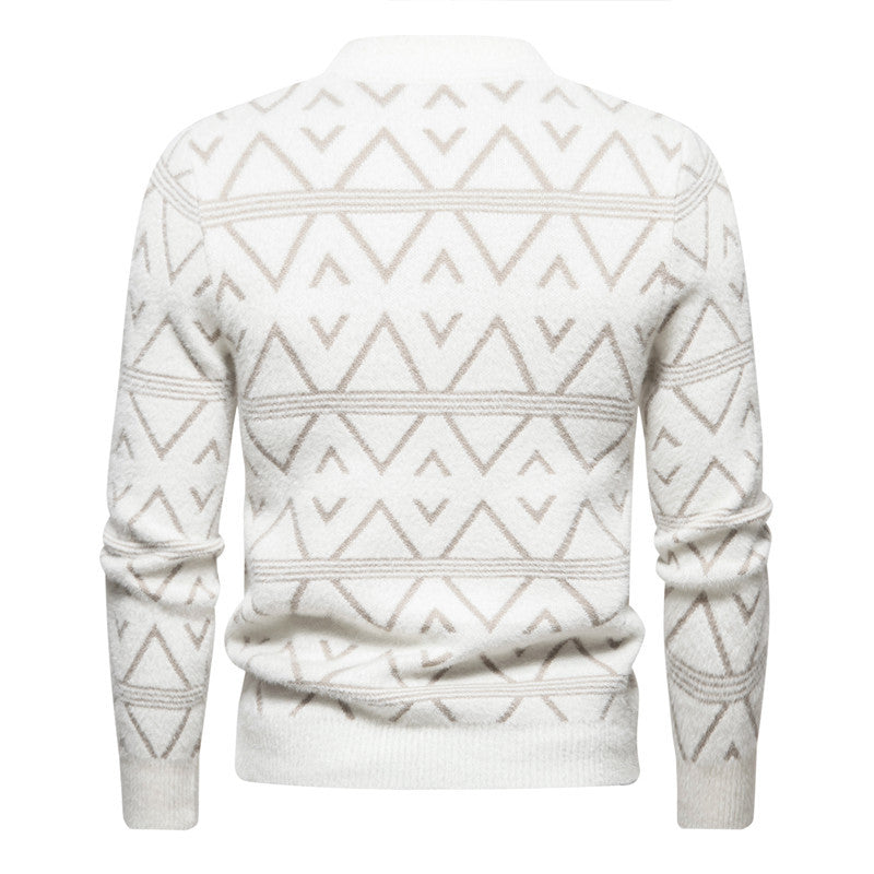 Herren Rollkragenpullover mit modernem Strukturdesign