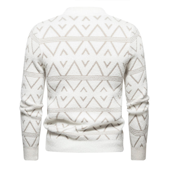Herren Rollkragenpullover mit modernem Strukturdesign R&B
