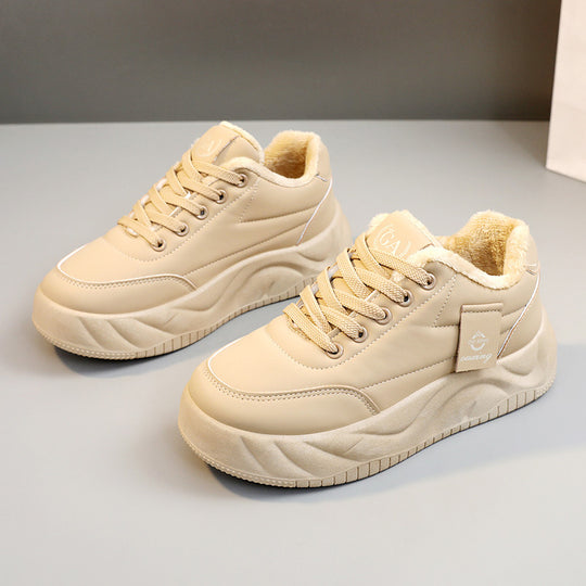 Damen modische Sneakers mit warmem Innenfutter und robuster Profilsohle R&B