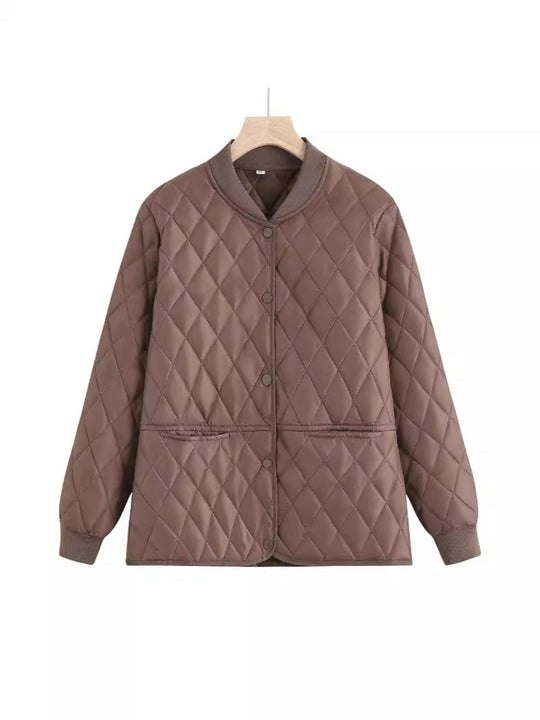 Damen gesteppte Übergangsjacke mit praktischen Taschen und modernem Schnitt R&B