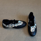 Damen modische Ballerinas mit floralem Akzent R&B