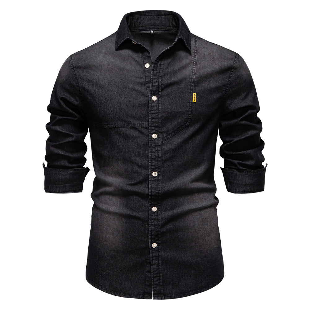 Herren Jeanshemd