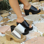 Damen High-Top Plattform-Sandalen mit elegantem Riemen-Design