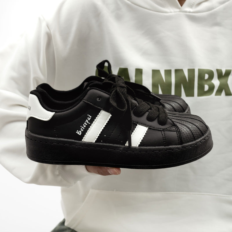 Damen Sneakers mit dicker Profilsohle und gepolstertem Innenfutter