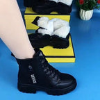 Damen Kuschelige Winterstiefel mit flauschigem Innenfutter und rutschfester Sohle R&B