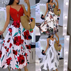 Frauen Boho-inspiriertes Maxikleid mit geknotetem Detail