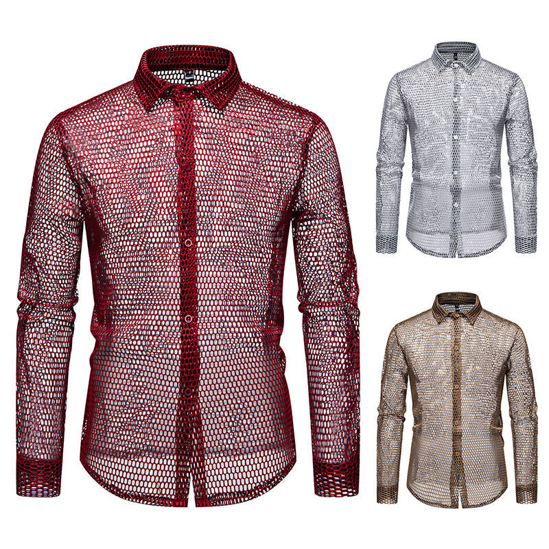 Herren Mesh-Hemd aus hochwertigem Material mit innovativem Design R&B