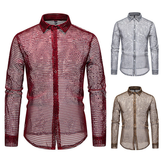 Herren Mesh-Hemd aus hochwertigem Material mit innovativem Design R&B