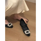 Damen Ballerinas mit funkelnder Schmuckapplikation R&B