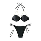 Damen Bikini mit schimmernden Muschel-Details und verstellbaren Trägern R&B