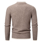 Herren strukturierter Pullover mit hochabschließendem Kragen R&B