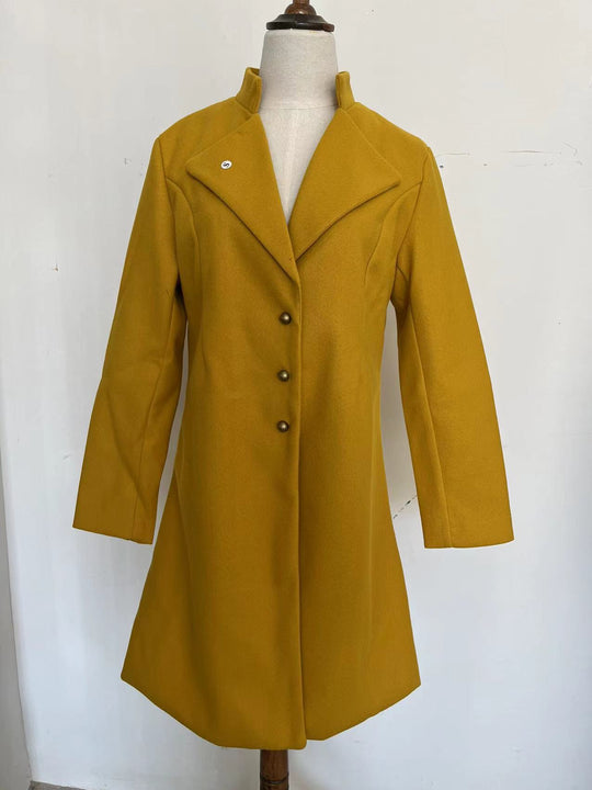 Damen eleganter asymmetrischer Übergangsmantel R&B