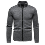 Herren Fleecejacke mit Stehkragen und durchgehendem Reißverschluss R&B