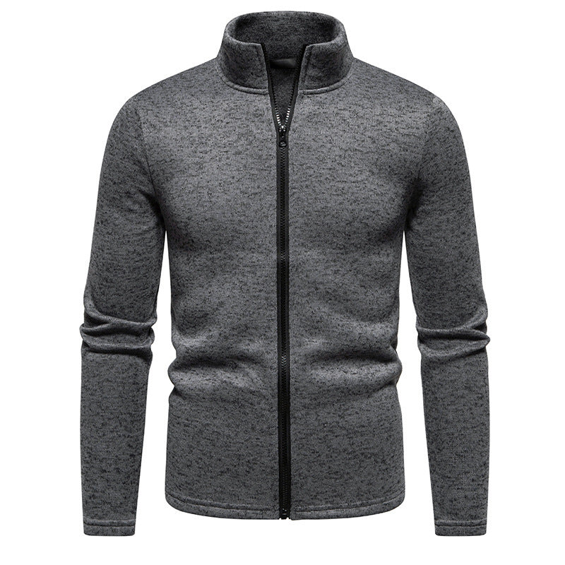 Herren Fleecejacke mit Stehkragen und durchgehendem Reißverschluss R&B