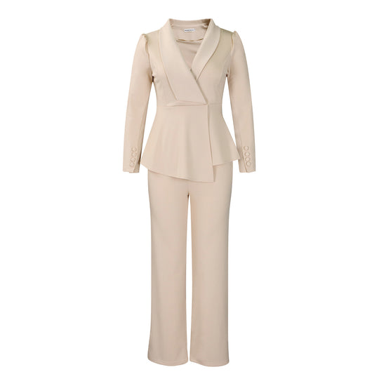 Damen Elegantes Blazer-Hosen-Set R&B