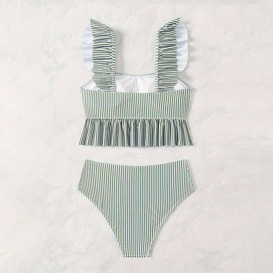 Damen Bikiniset mit verspielten Rüschendetails R&B