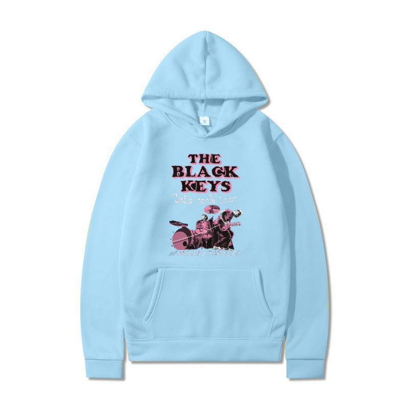 Damen Kapuzenpullover mit kreativem Rockband-Design und komfortabler Passform R&B