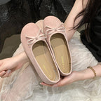 Damen Ballerinas mit feiner Schleifenapplikation R&B