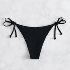 Damen Bikinislip mit verstellbaren Seitenbändern und hohem Beinausschnitt R&B