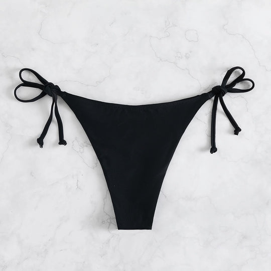Damen Bikinislip mit verstellbaren Seitenbändern und hohem Beinausschnitt R&B