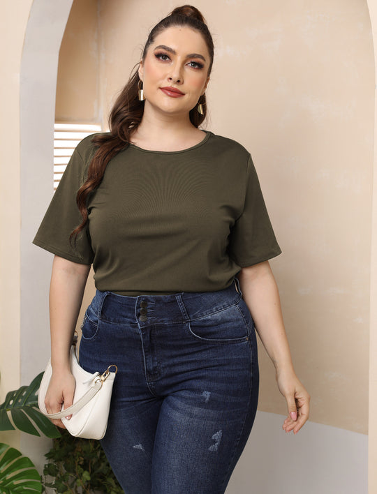 Damen modisches Basic T-Shirt R&B