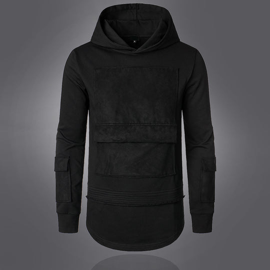 Herren modischer Hoodie mit integrierten Taschen und einzigartigem Design R&B