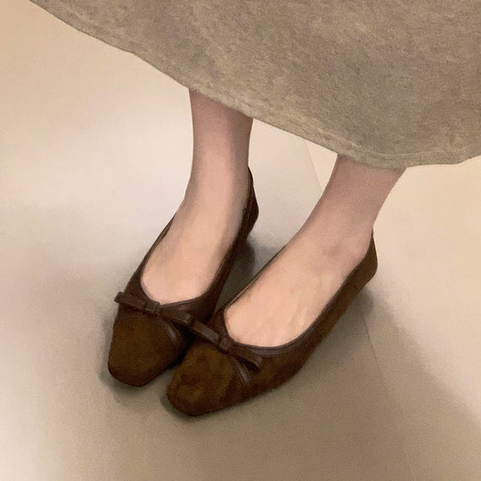 Damen elegante Ballerinas mit modischer Schleife und weich gepolsterter Innensohle Heidi Mode
