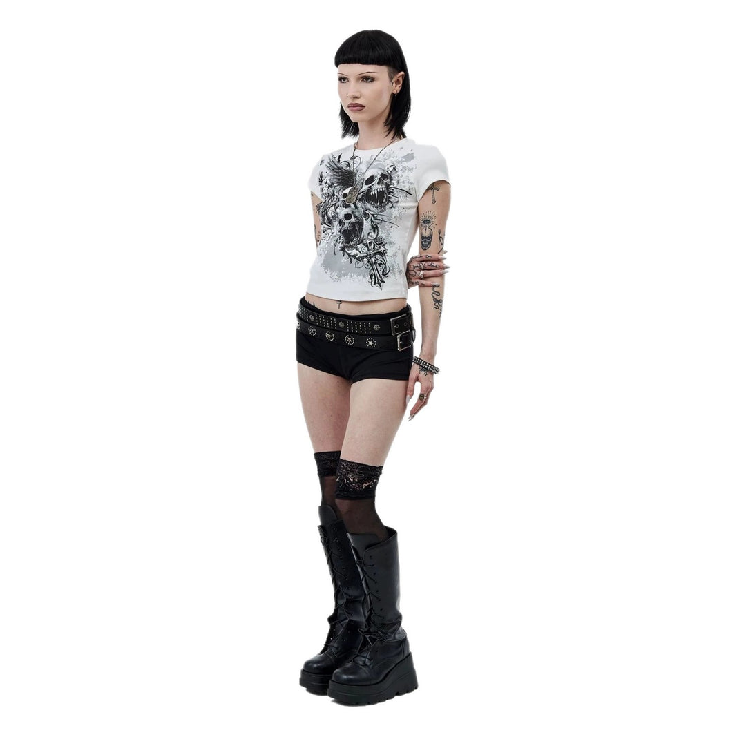 Damen Grafisches T-Shirt mit auffälligem Design R&B