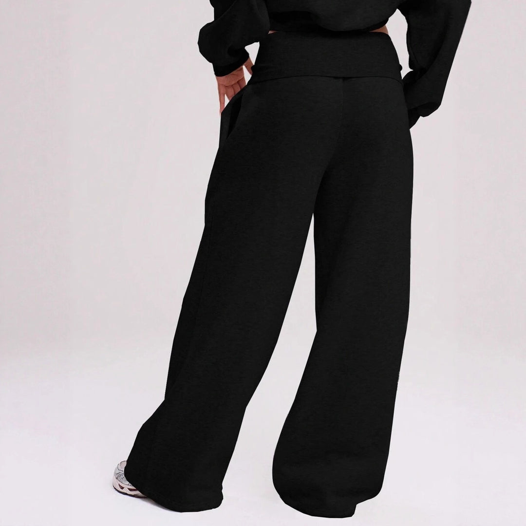 Damen Lässige weit geschnittene Freizeithose R&B