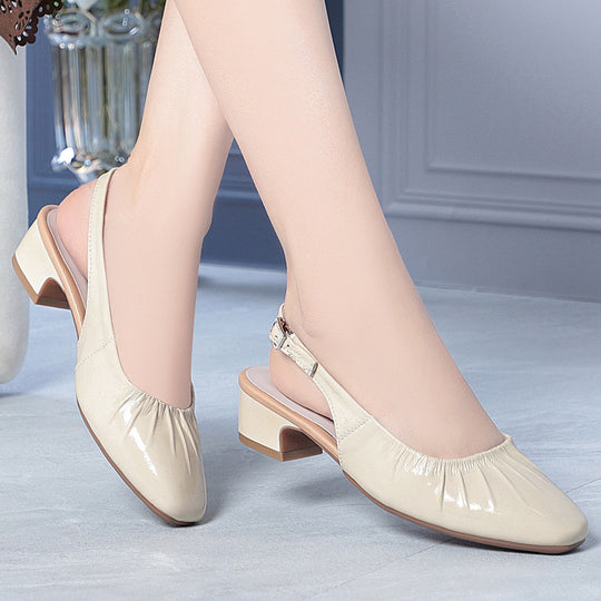 Damen Slingpumps mit elastischem Rüschendesign R&B