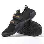 Damen nan atmungsaktive Klett-Sneaker mit flexibler rutschfester Gummisohle R&B