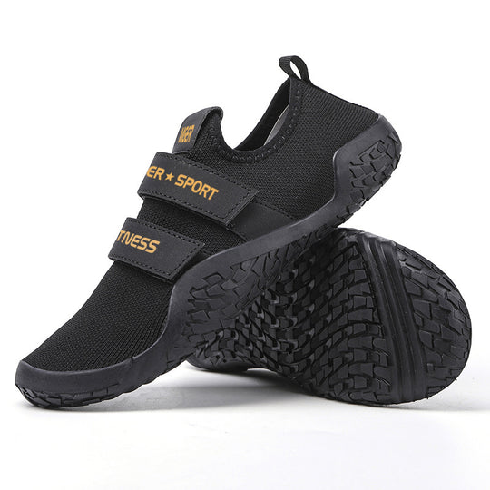 Damen nan atmungsaktive Klett-Sneaker mit flexibler rutschfester Gummisohle R&B