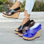 Damen Wedge-Sandalen mit komfortabler Korksohle und modischem Design R&B