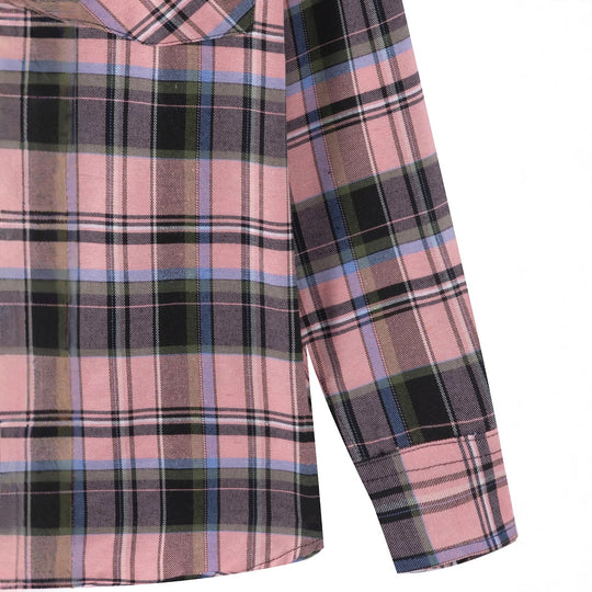 Damen modisches und bequemes Flanellhemd mit kariertem Muster R&B
