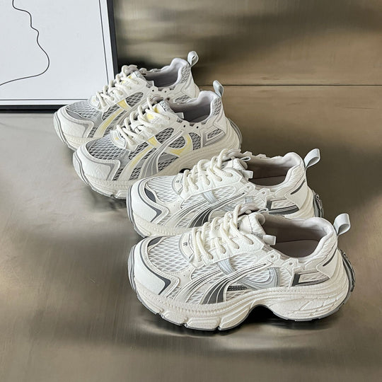 Damen Sportliche Chunky Sneakers mit atmungsaktiver Mesh-Oberfläche und stabiler Sohle R&B