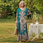 Damen Maxikleid mit detailliertem Floral- und Paisleydesign R&B
