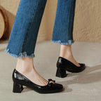 Damen elegante Schuhe mit Blockabsatz