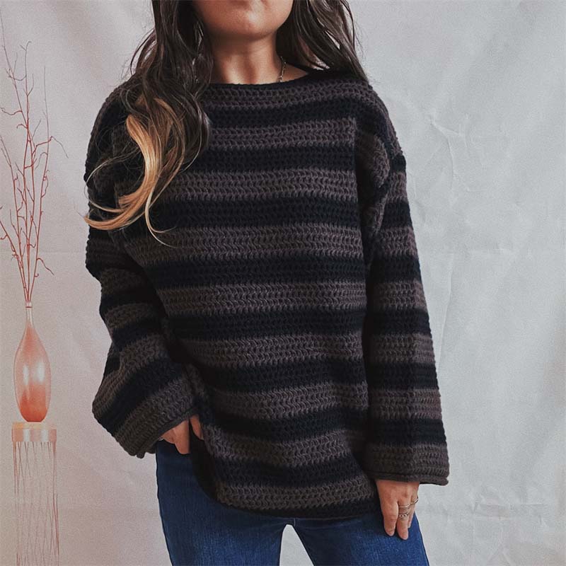 R&B | Gestreifter Strickpullover Mit Sanften Farben