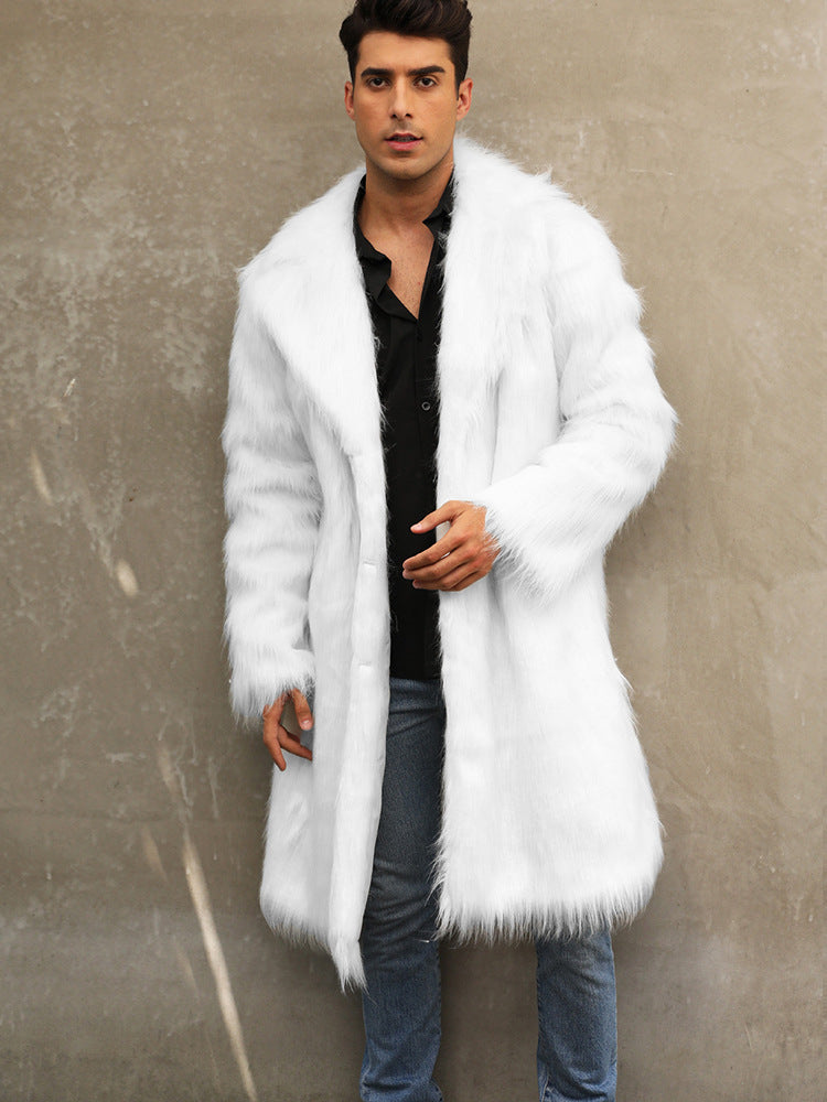 Herren Luxuriöser Kunstpelzmantel R&B