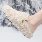 Damen Flauschige Hausschuhe mit modischem Design und warmem Futter R&B