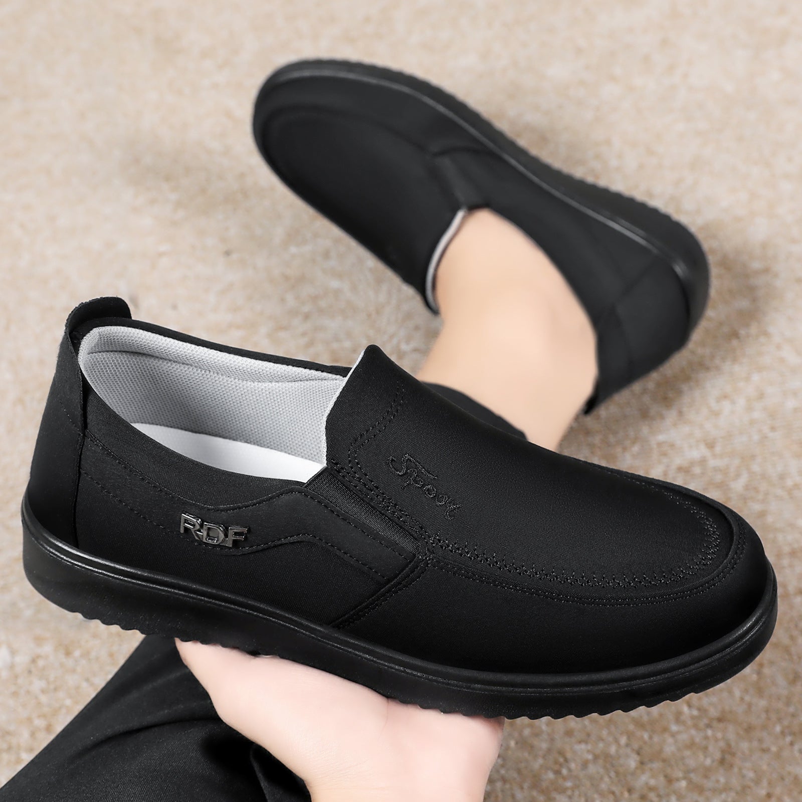 Damen Elegante Stretch Slip-On Schuhe mit rutschfester Sohle R&B