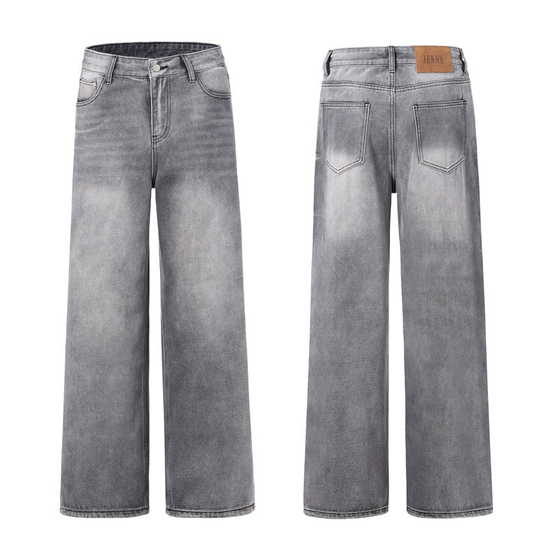 Damen Weite Jeanshose im lässigen Vintage-Stil mit hohem Bund R&B