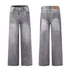 Damen Weite Jeanshose im lässigen Vintage-Stil mit hohem Bund R&B