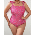 Damen Schwimmanzug mit verstellbaren Schleifen und modischem Muster R&B
