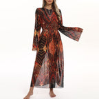 Damen eleganter Strandkimono mit floralem Muster R&B