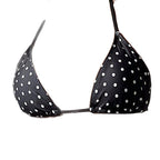 Damen Triangel-Bikini-Oberteil mit verstellbaren Trägern und Polka-Dots R&B