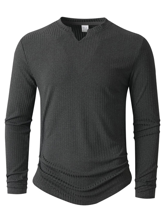 Herren Langarmshirt mit innovativer Rippstruktur R&B