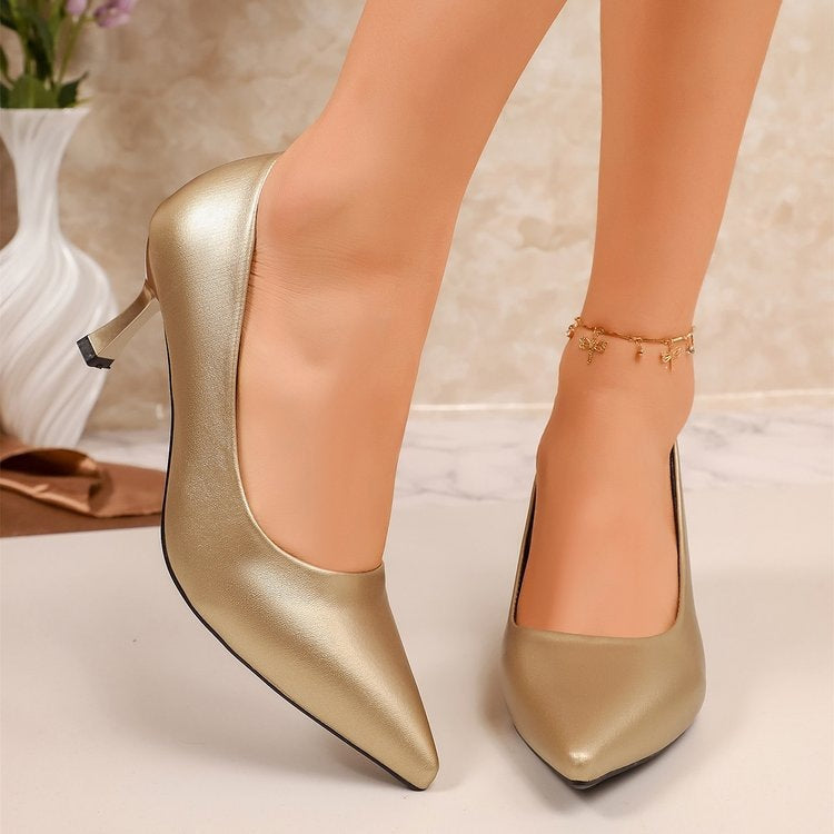 Damen Elegante High-Heel Pumps mit spitz zulaufendem Design R&B
