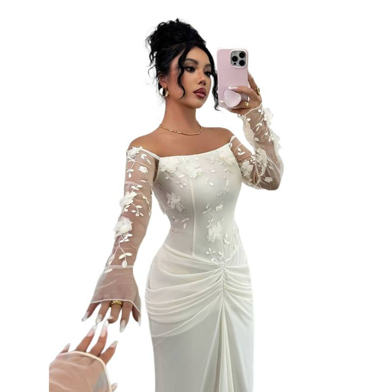 Damen Hochzeitskleid mit eleganten Stickereien R&B