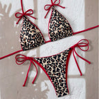Damen Triangel-Bikini mit aufregendem Leopardenmuster R&B